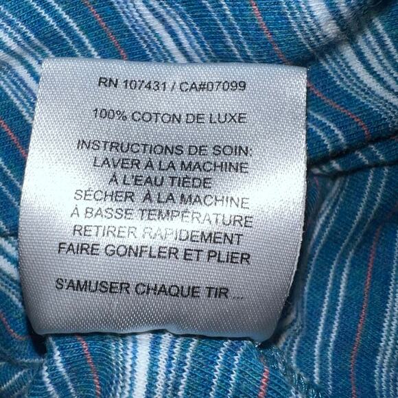 Linksoul Men’s XL 1/4 Button Polo Short Sleeved Striped Knit Preppy Logo Shirt - Picture 10 of 11